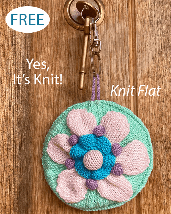 Free Bloom Keyring Knitting Pattern