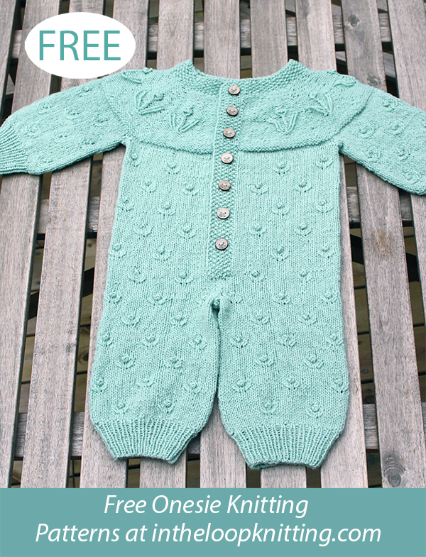 Free Blooming Onesie Knitting Pattern