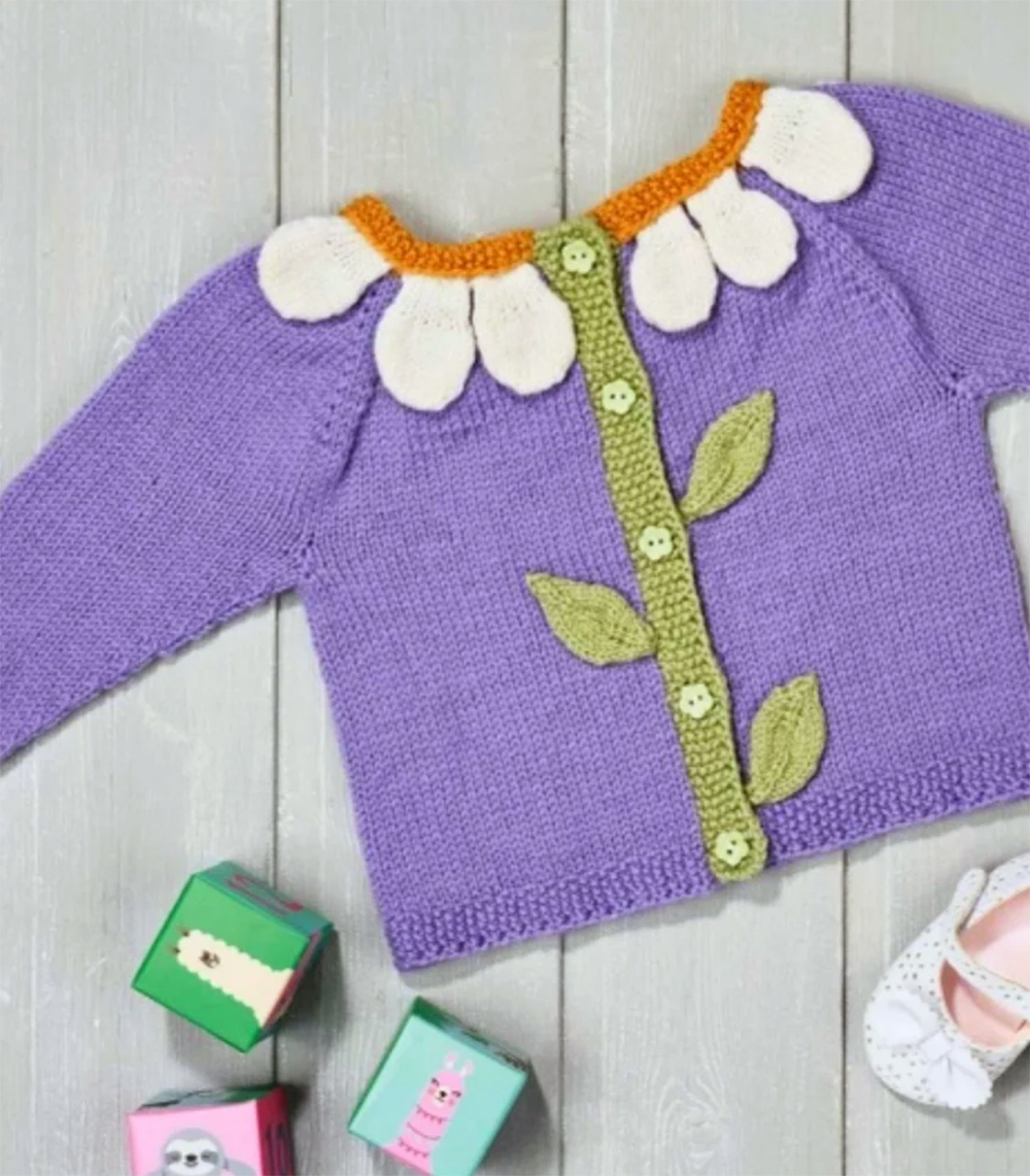 Blooming Petals Cardigan Knitting Pattern