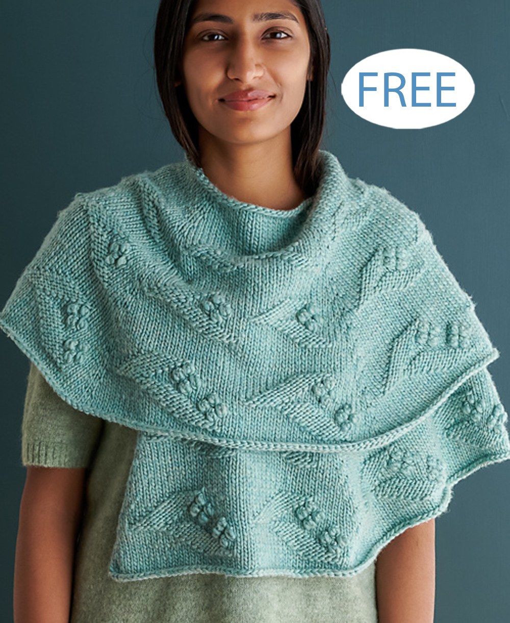 Free Blossoming Wrap Knitting Pattern for Helga Pullover