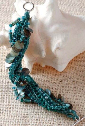 Knitting Pattern for Braided Beaded Bracelet