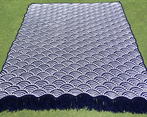 Free Blanket Knitting Pattern Blue Sea Blanket