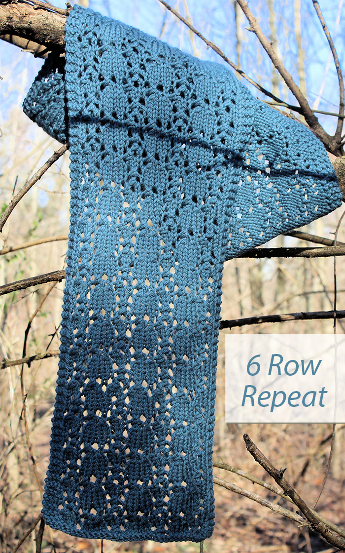 Free Knitting Pattern for Bluebells Scarf Scarf