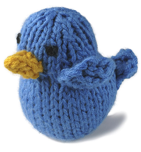 Bluebird of Happiness Free Knitting Pattern and more bird knitting patterns