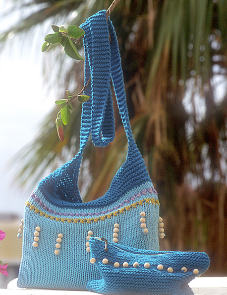 Blues and Beads Purses Free Knitting Pattern | Bag, Purse, and Tote Free Knitting Patterns 
