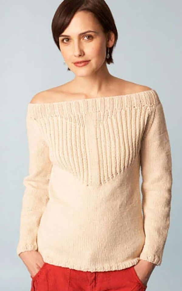 Free Sweater Knitting Pattern Boatneck Raglan Pullover