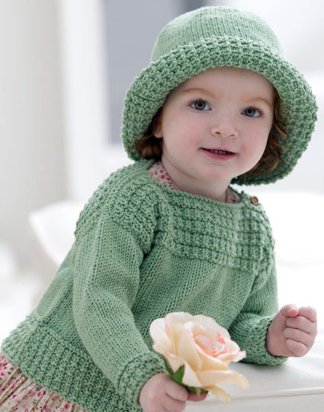 Free Knitting Pattern for Boatneck Sweater and Hat
