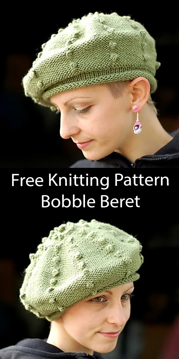 Bobble Beret Free Knitting Pattern