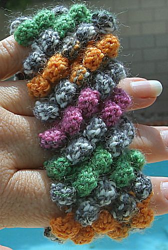 Free knitting pattern and Not on My Watch Bobble Bracelet and free bracelet knitting patterns