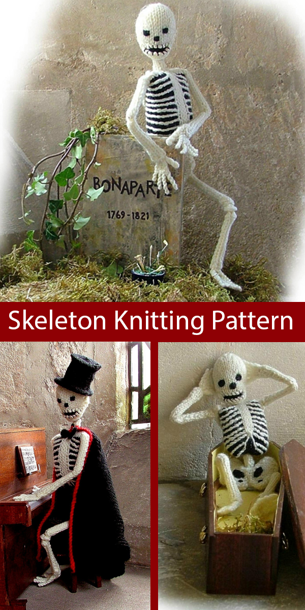 Knitting Pattern for Skeleton Toy