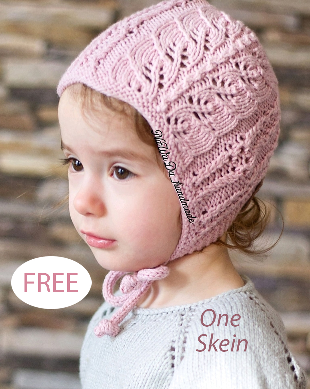 Free Aria Baby Bonnet Knitting Pattern