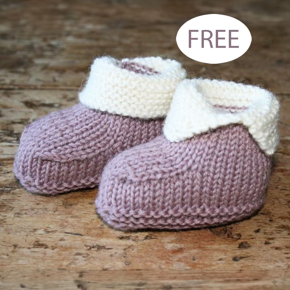 Free One Skein Bonny  Booties Knitting Pattern