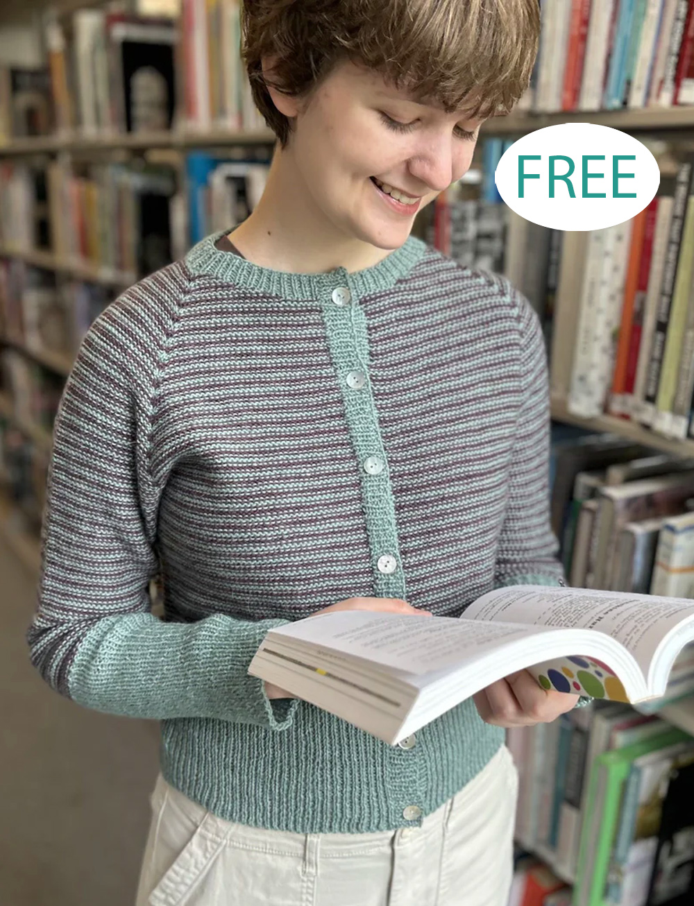 Free Women's Bookends Cardigan Knitting Pattern