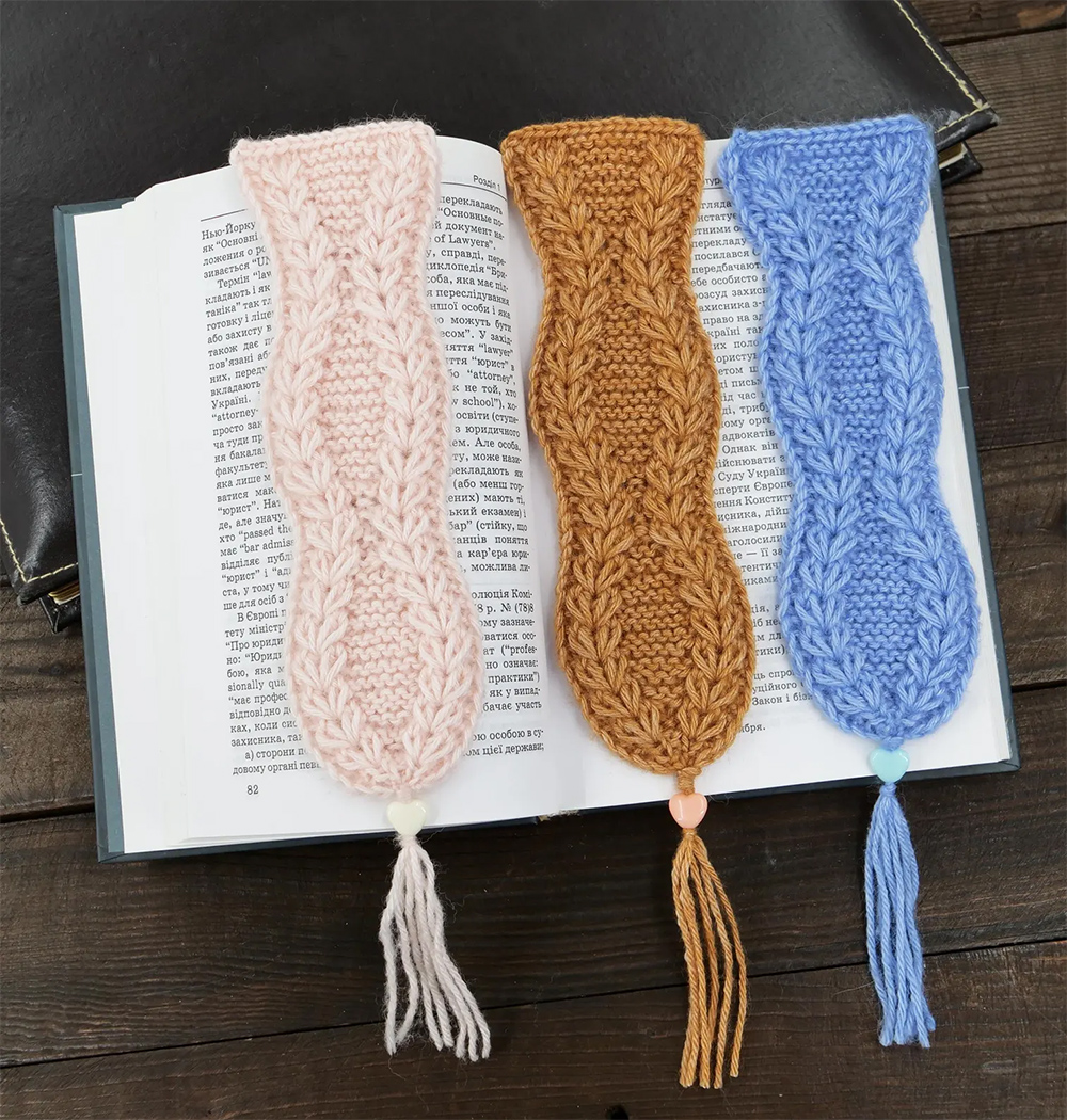 Wheat Ear Bookmark Knitting Pattern