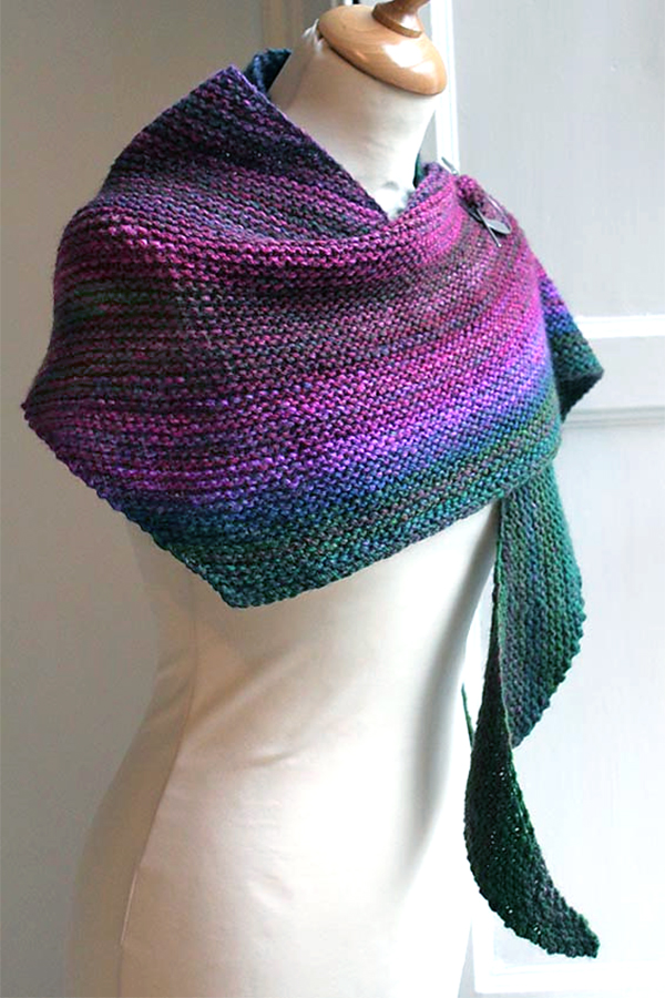 Free Knitting Pattern for Easy Boom! Shawl