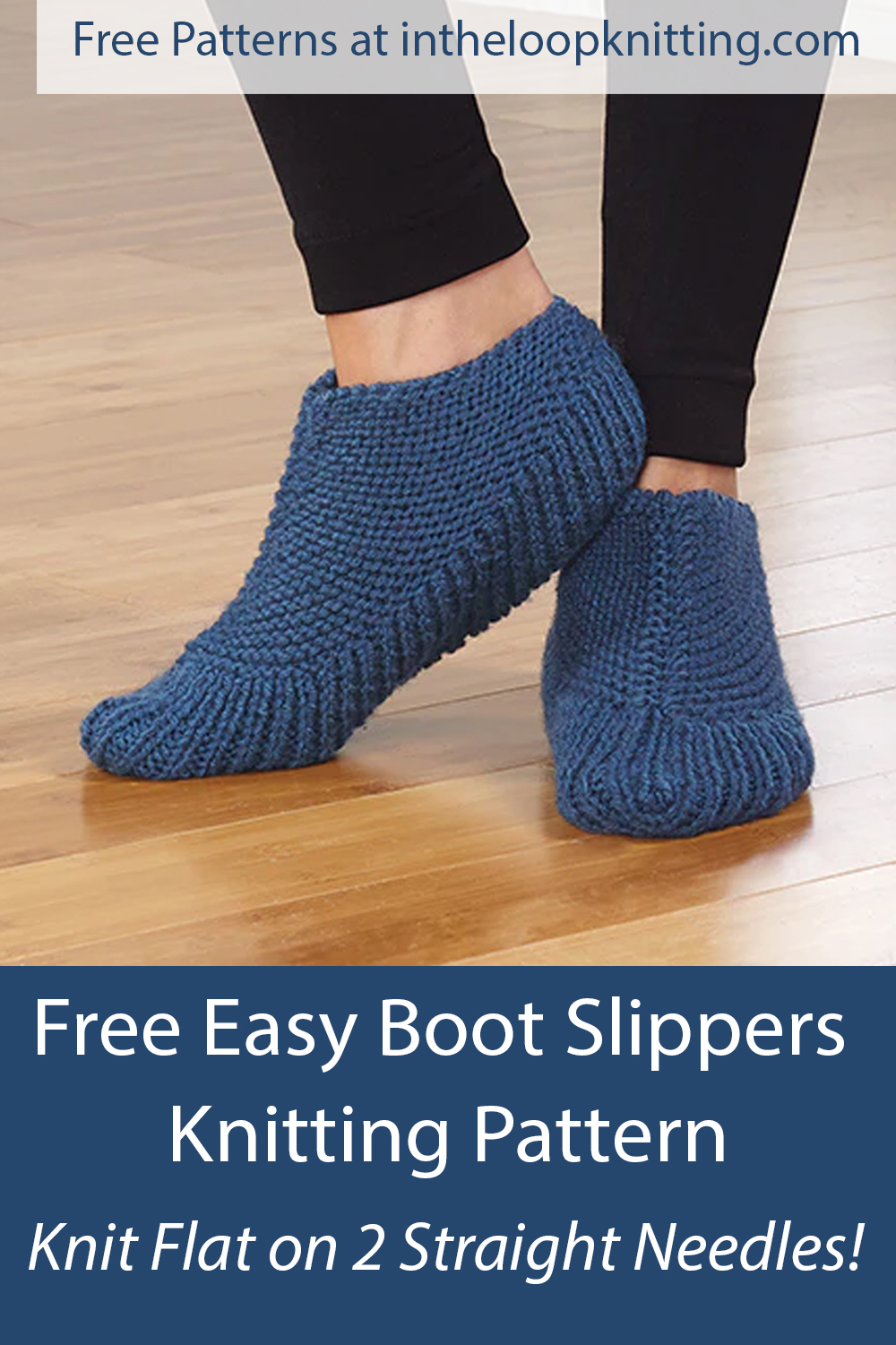 Free Slippers Knitting Pattern Easy Boot Slippers Knit Flat