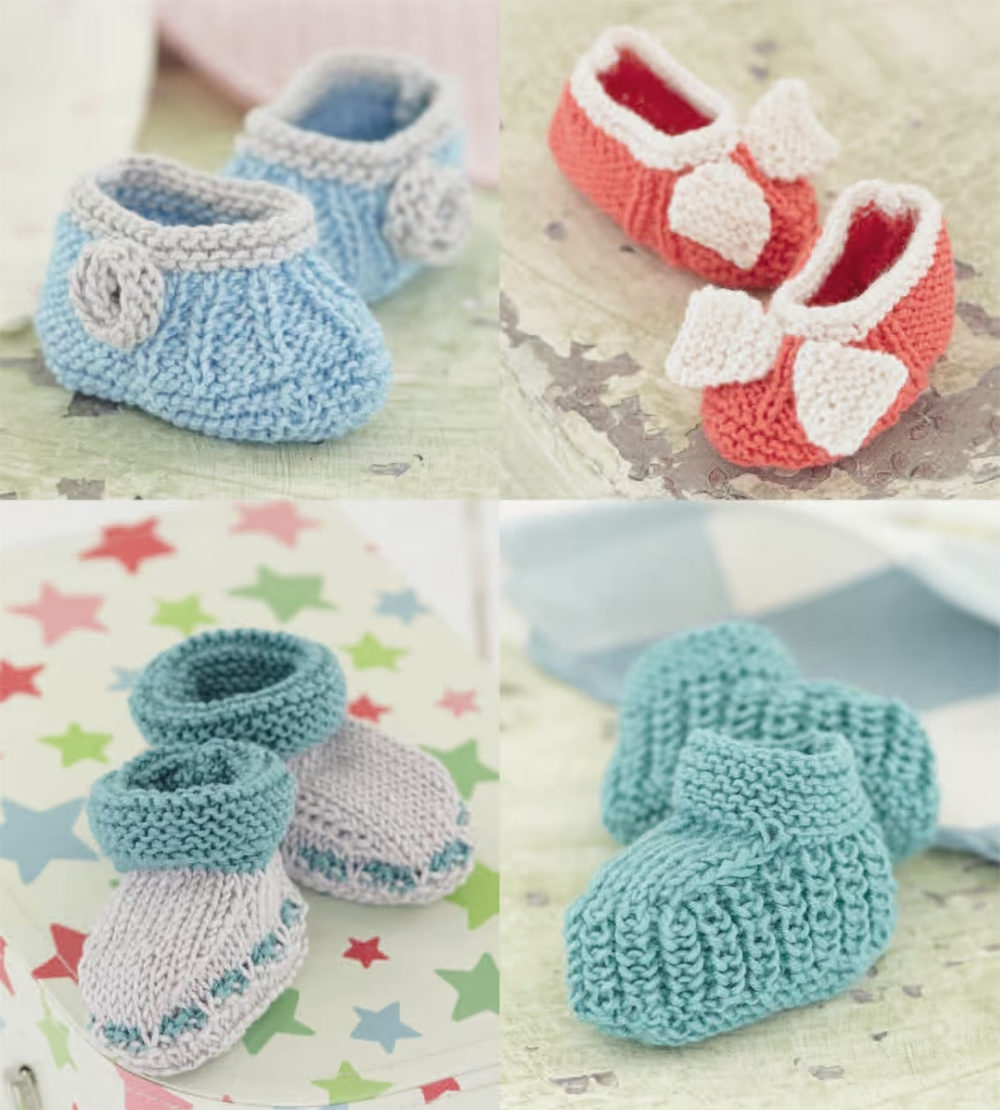 Babies Bootees Knitting Pattern