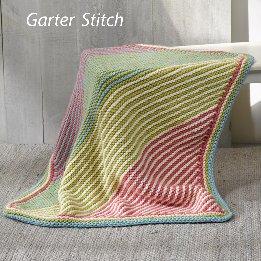 Borasco Blanket Baby Blanket Striped Knitting Pattern