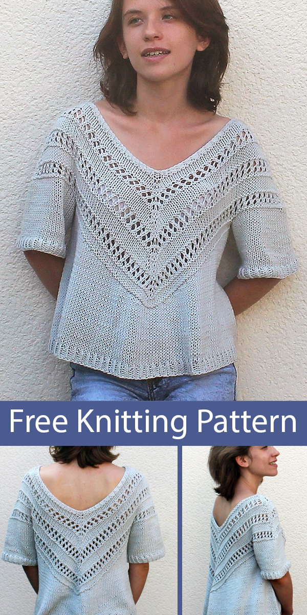 Free Knitting Pattern for Boré Top