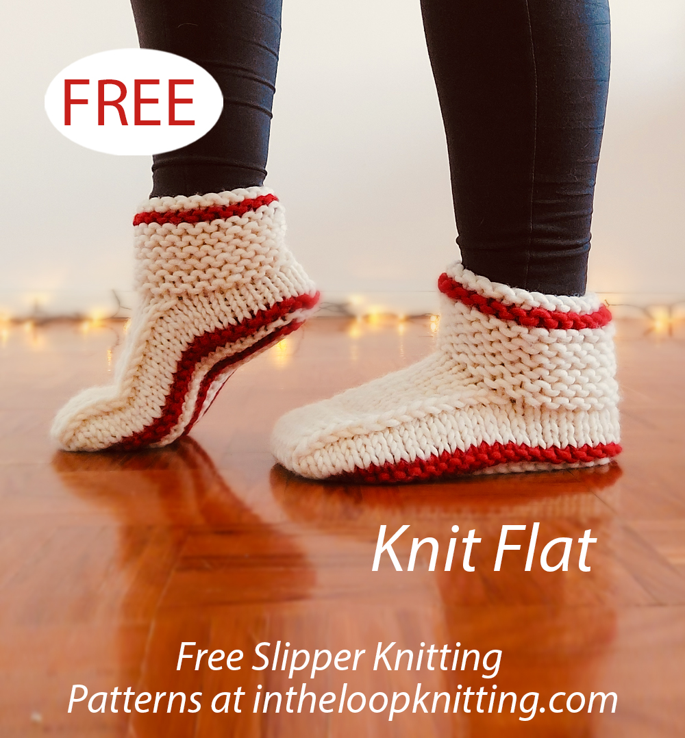 Free Christmas Slipper Boots Knitting Pattern