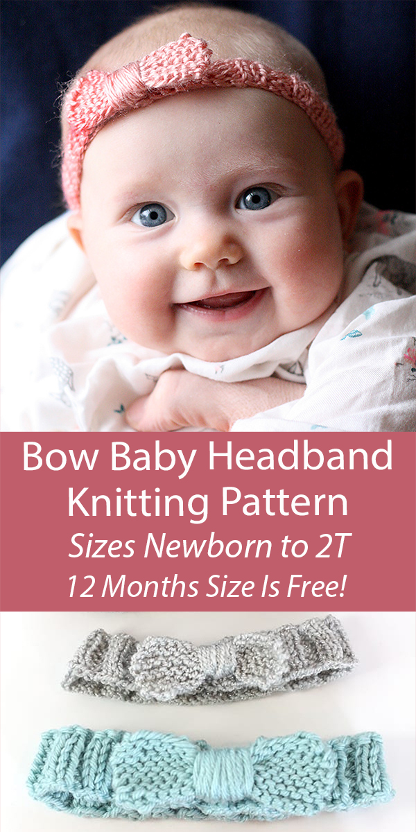 Free Knitting Pattern Bow Baby Headband
