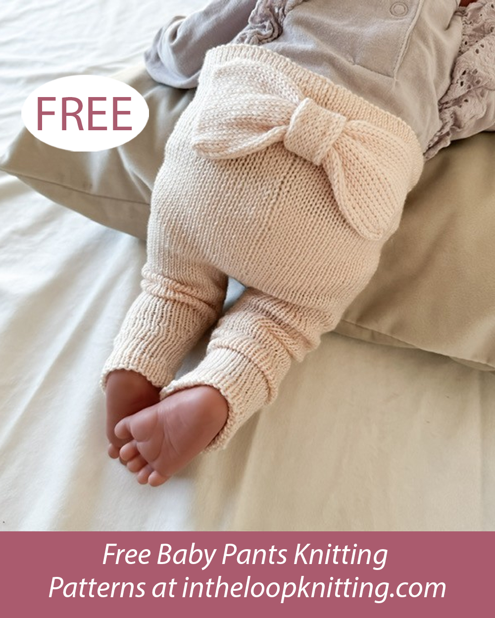 Free Baby Bow Tights Knitting Pattern 