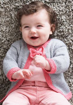 Baby Bow Tie Cardigan Free Knitting Pattern | Free Baby and Toddler Sweater Knitting Patterns including cardigans, pullovers, jackets and more http://intheloopknitting.com/free-baby-and-child-sweater-knitting-patterns/