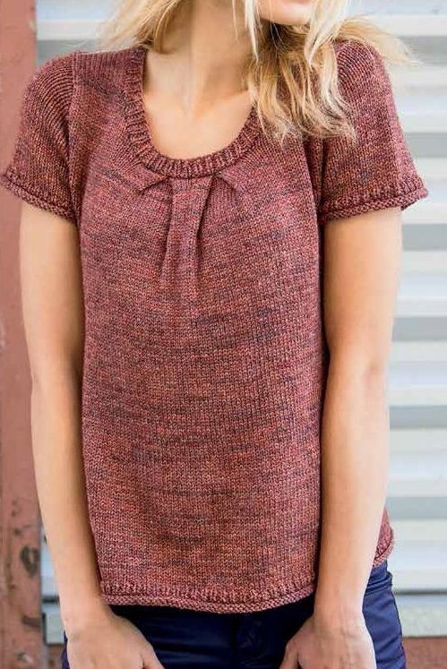 Knitting Pattern for Box Pleat Tee
