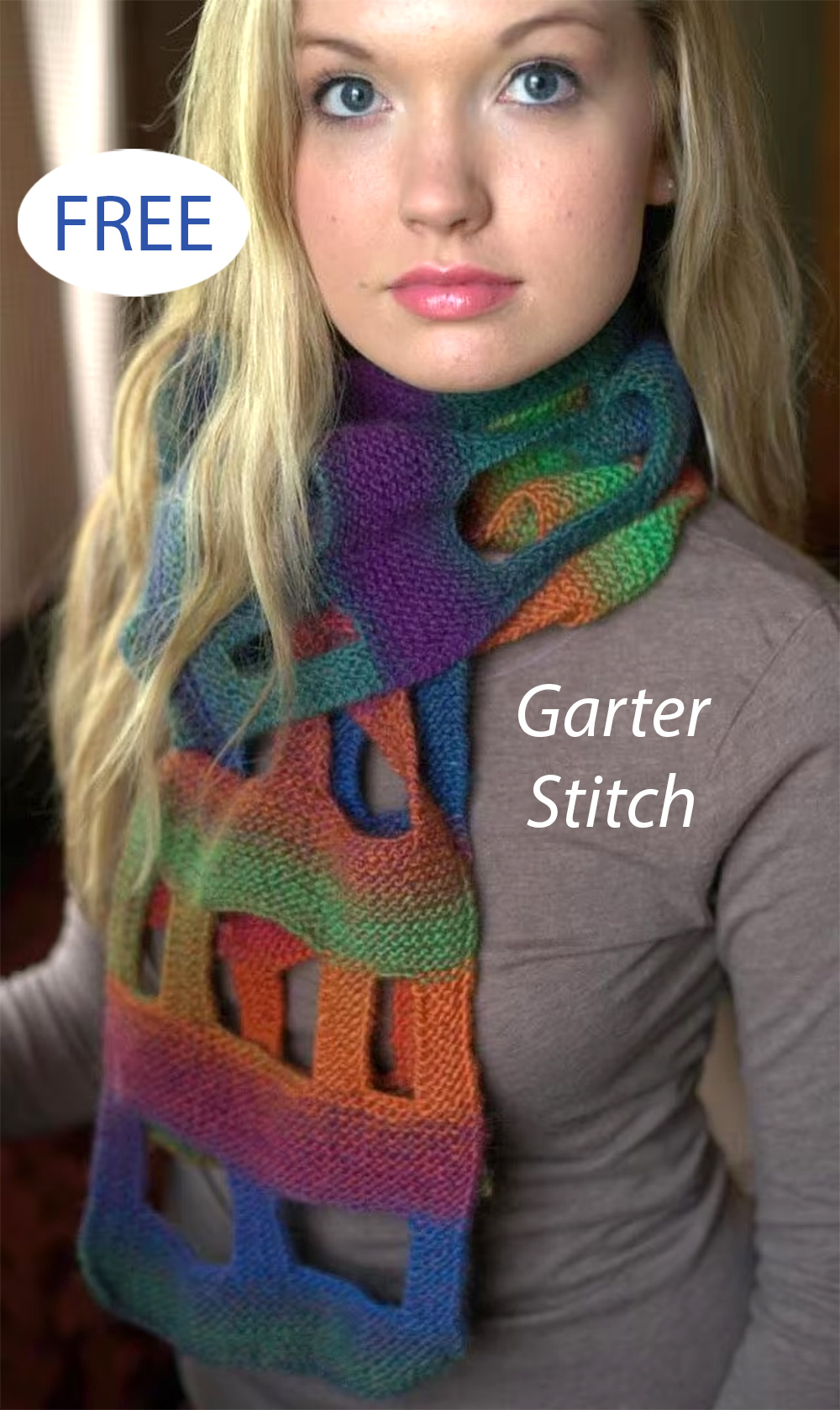 Free F576 Boxy Scarf Knitting Pattern