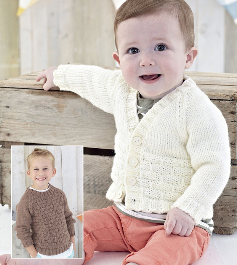 Knitting Pattern Baby and Child Cardigan and Sweater Sirdar 4903