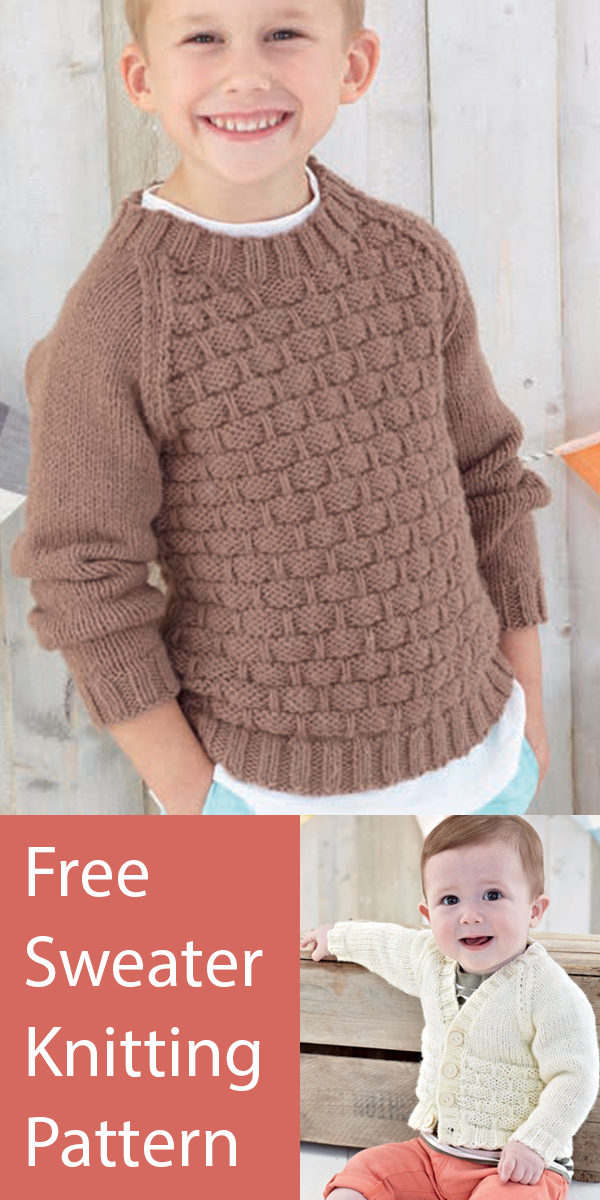 Free Knitting Pattern Baby and Child Cardigan and Sweater Sirdar 4903