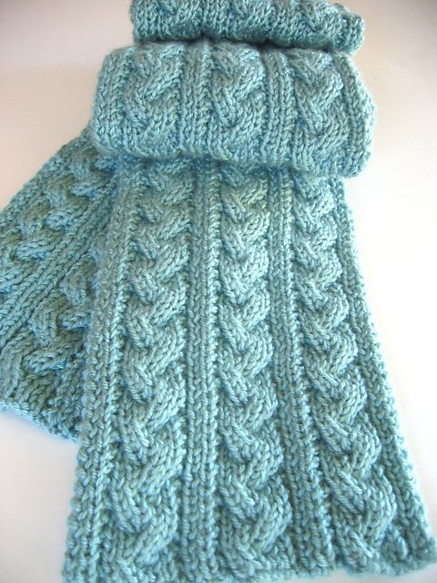 Free knitting pattern for Braided Cable Scarf and more scarf knitting patterns