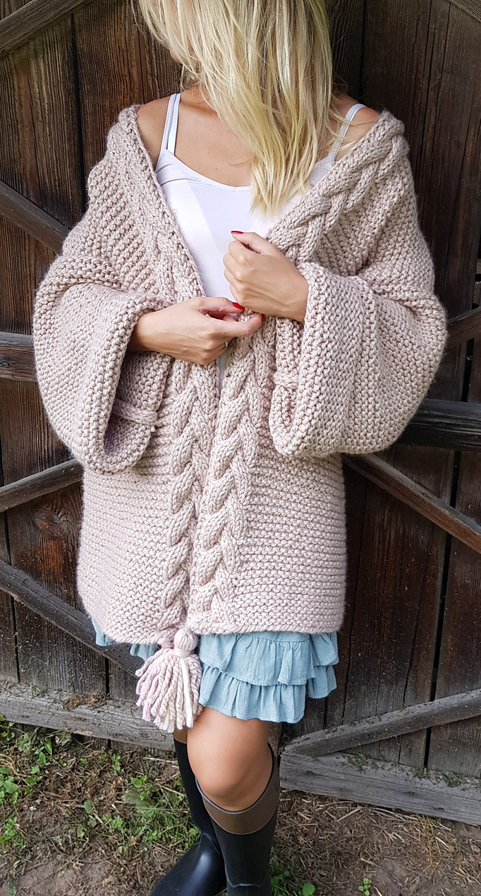 Knitting Pattern for Braid Cardigan