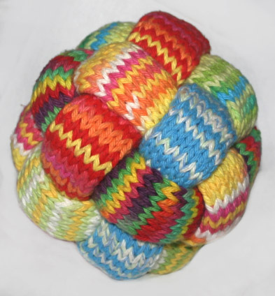 Free knitting pattern for Braided Ball and more stash buster knitting patterns