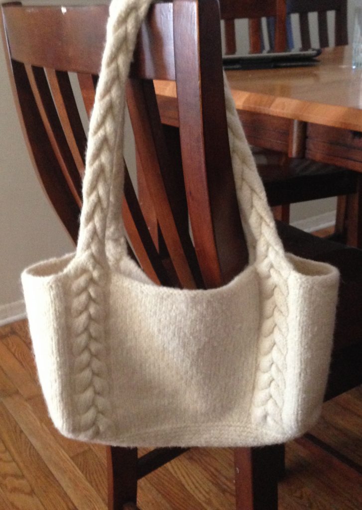 Free Knitting Pattern Braided Cable Bag