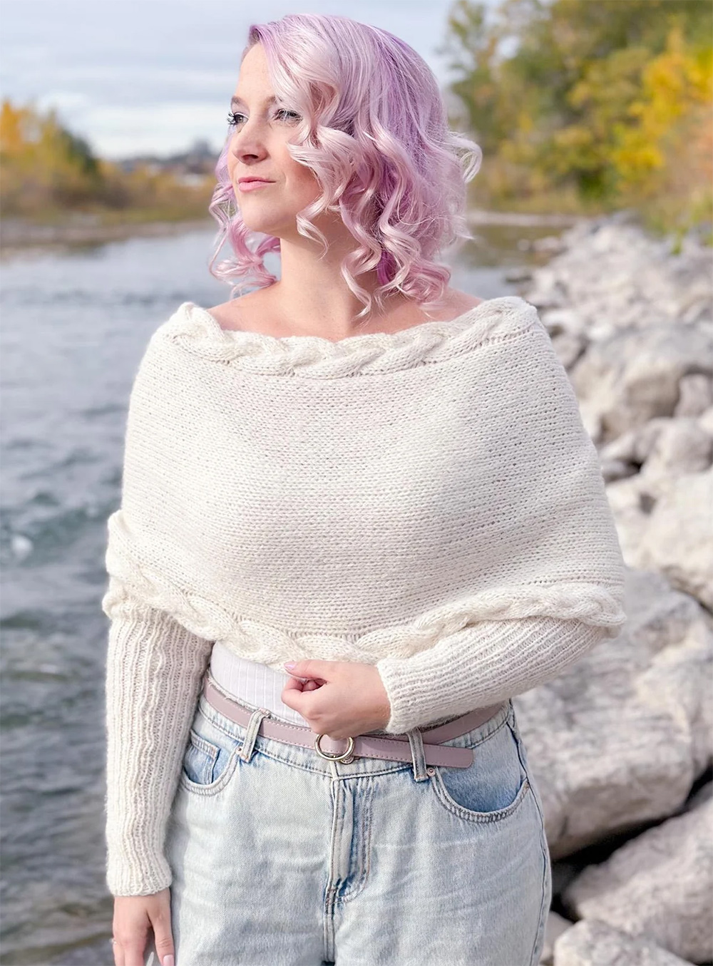 Braided Sweater Scarf Knitting Pattern