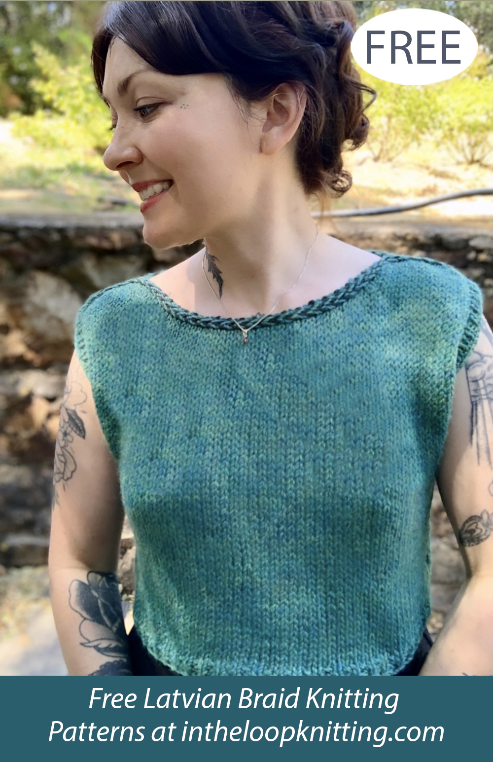 Braided Top Free Knitting Pattern