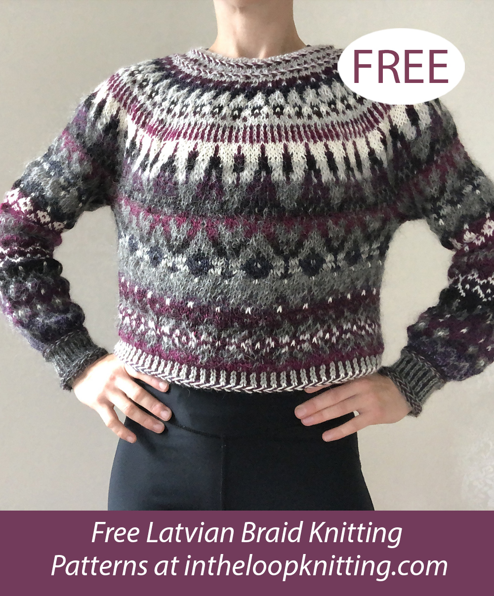 Braids Sweater Free Knitting Pattern