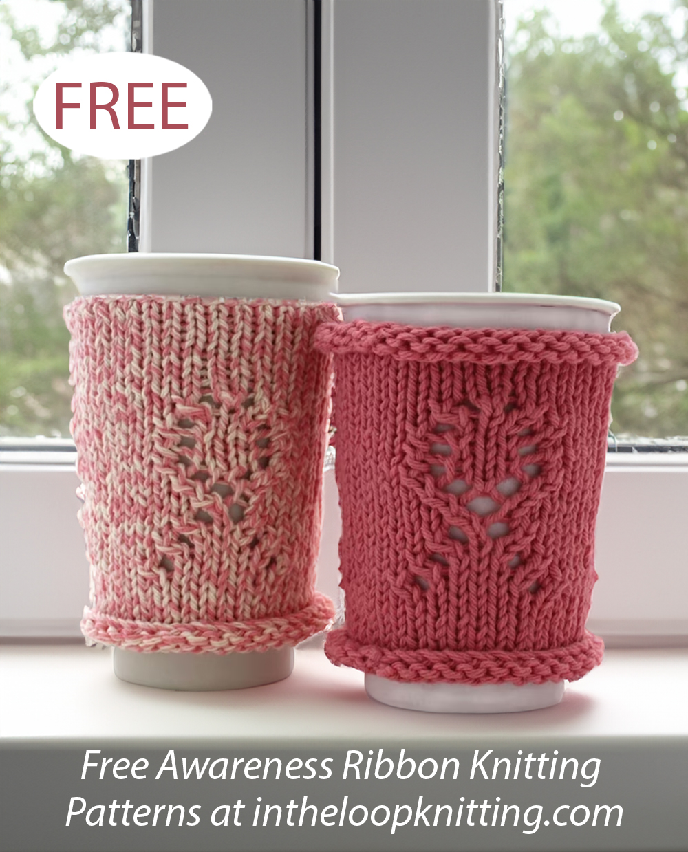 Free Knitting Pattern Breast Cancer Awareness Cup Cozy