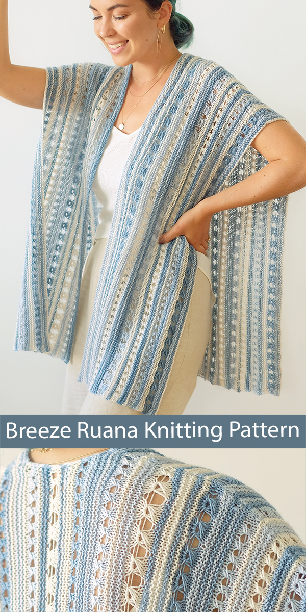 Poncho Knitting Pattern Breeze Ruana