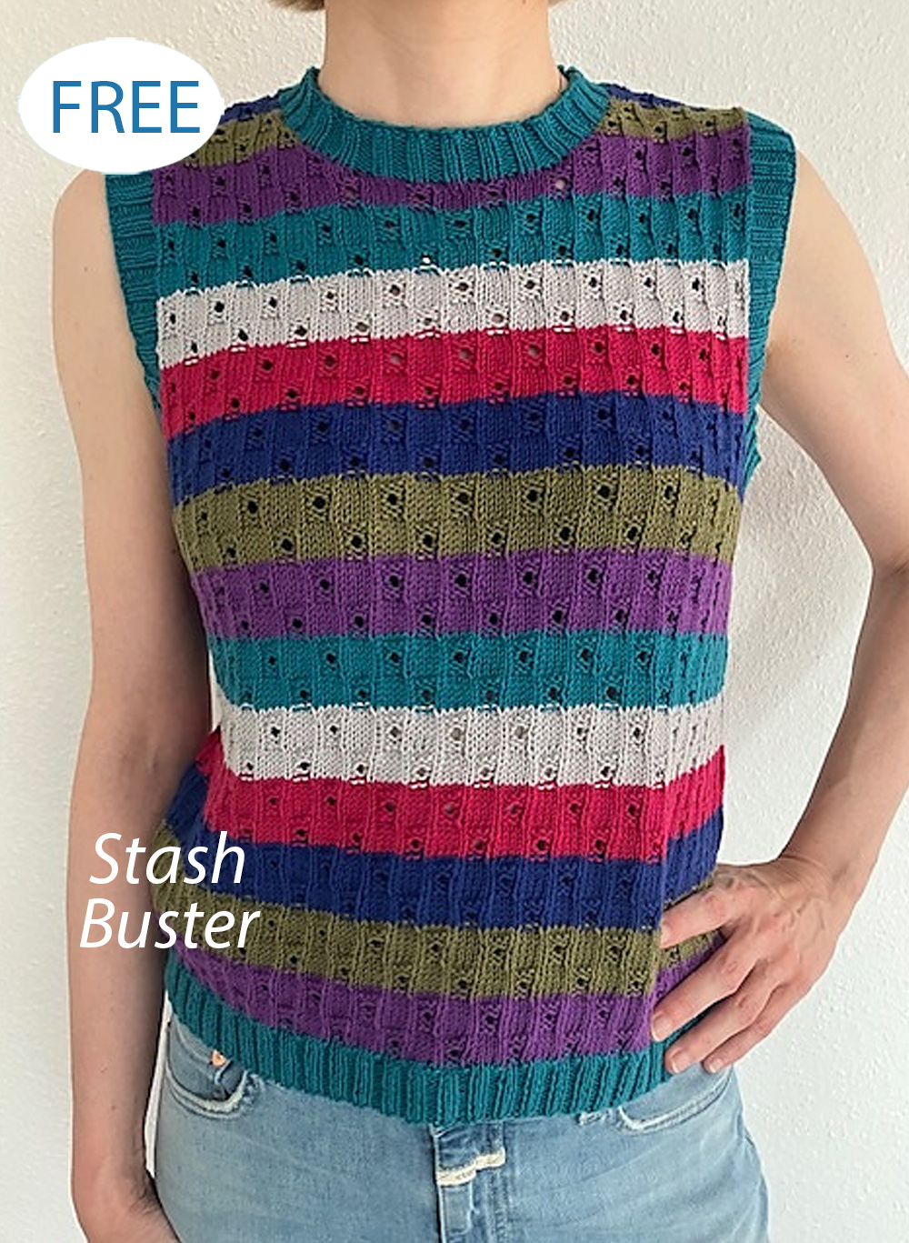 Breeze Top De-Stash Fashion Knitting Pattern