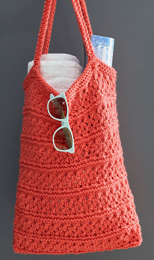 knitted market bag patterns for beginners