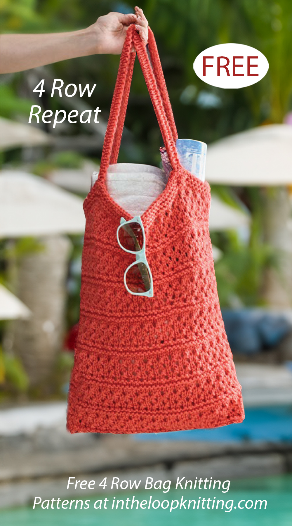 Free Easy Knitting Pattern for Breezy Knit Market Bag