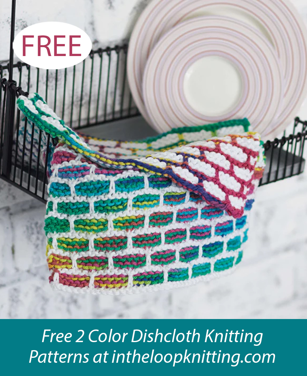 Free Brick Stitch Dishcloth Knitting Pattern 