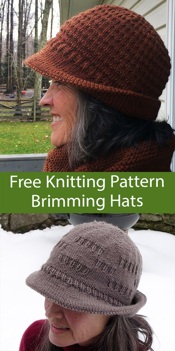 Free Hat Knitting Pattern Brimming Hat with fold up brim