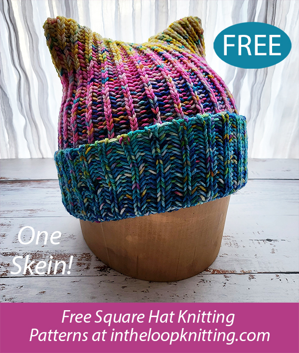 Free Brioche Cat Hat Knitting Pattern