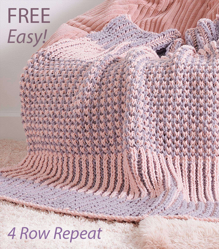 Free Brioche Lapghan Blanket Knitting Pattern