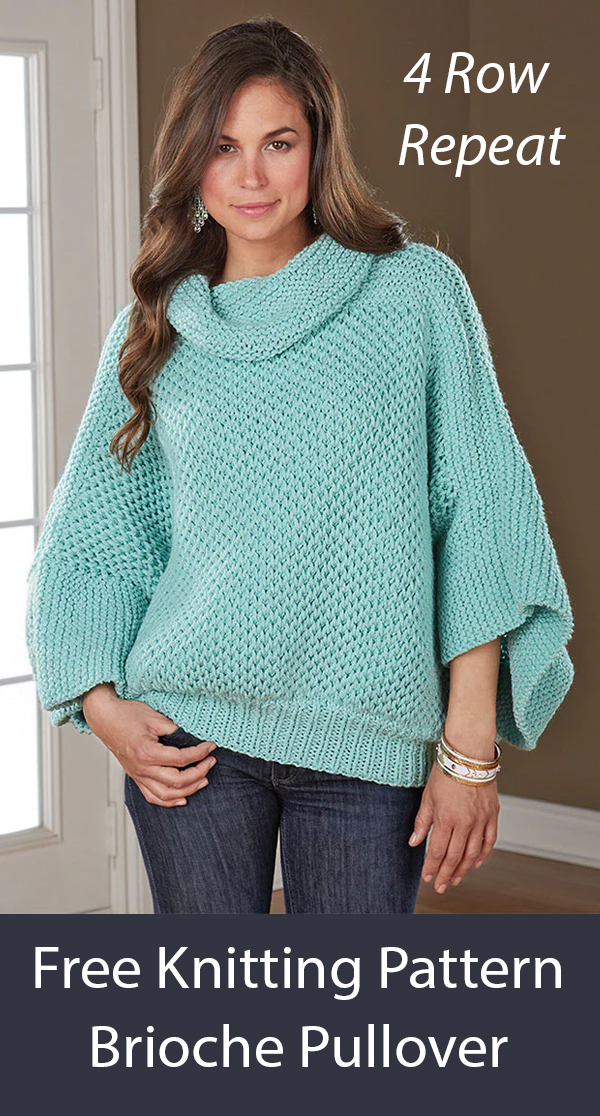 Free Brioche Pullover Sweater Knitting Pattern