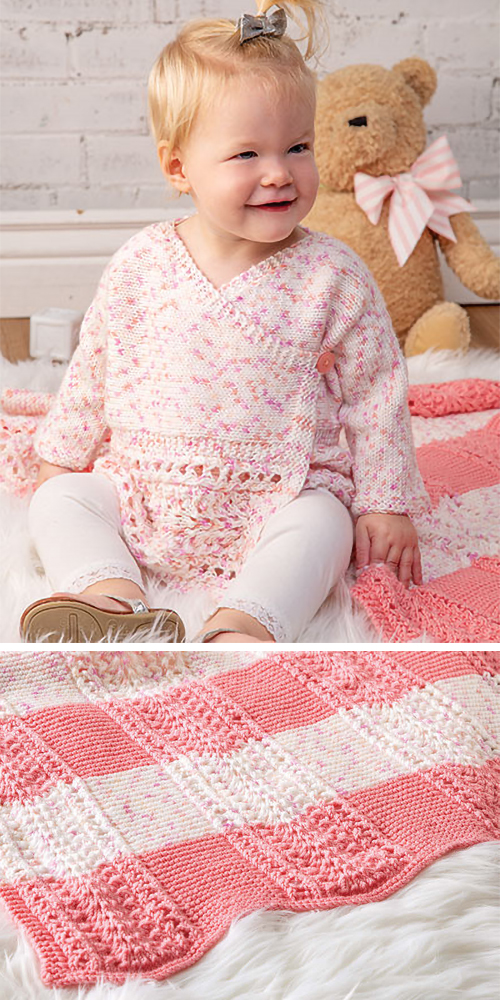 Knitting Pattern for Bristol Baby Cardigan and Blanket