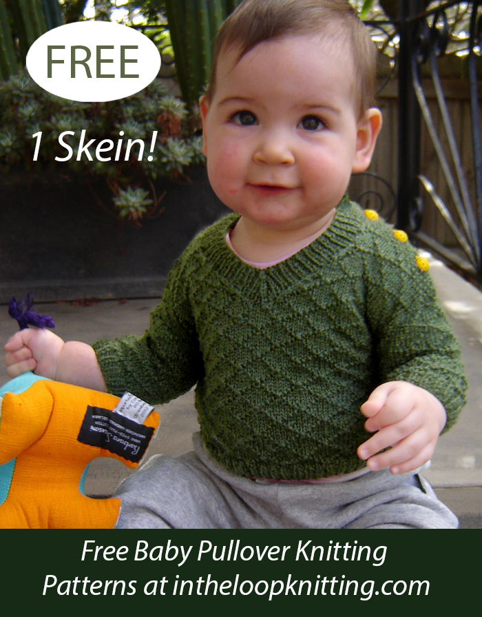 Free Brocade Baby Jumper Sweater Knitting Pattern